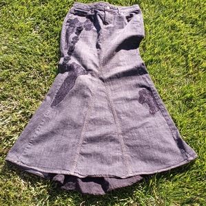y2k Bisou Bisou Jean Mermaid Style Skirt